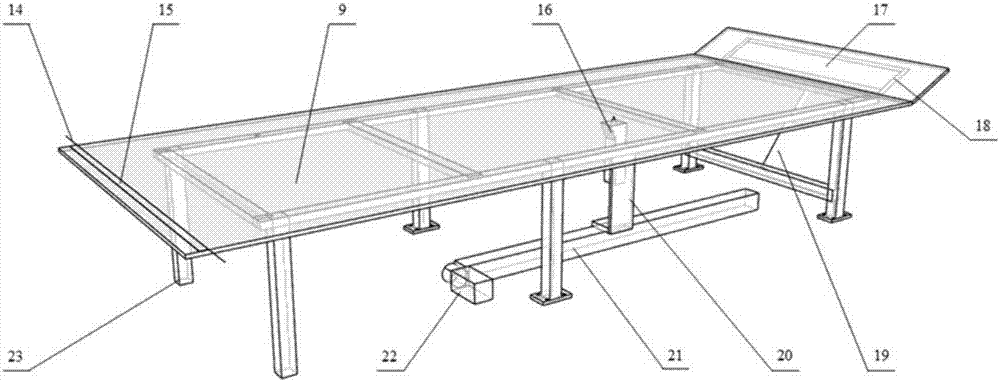 Experiment device and method for measuring turbulent friction resistance of flat plate