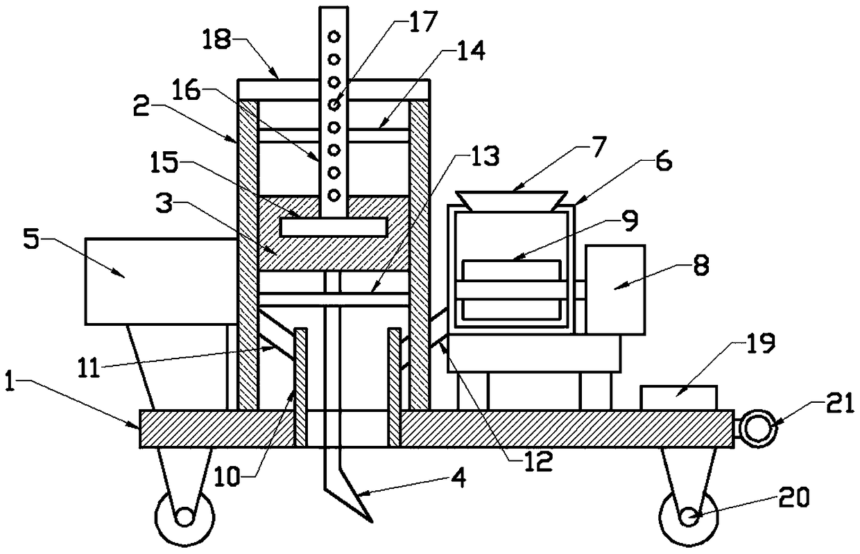 Agricultural soil-turning and fertilizer-applying machine