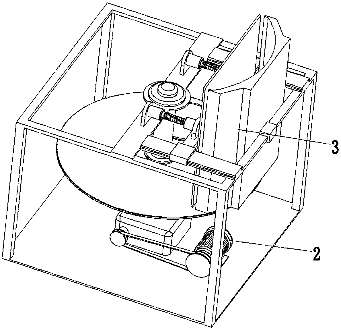 A kudzu root slicer