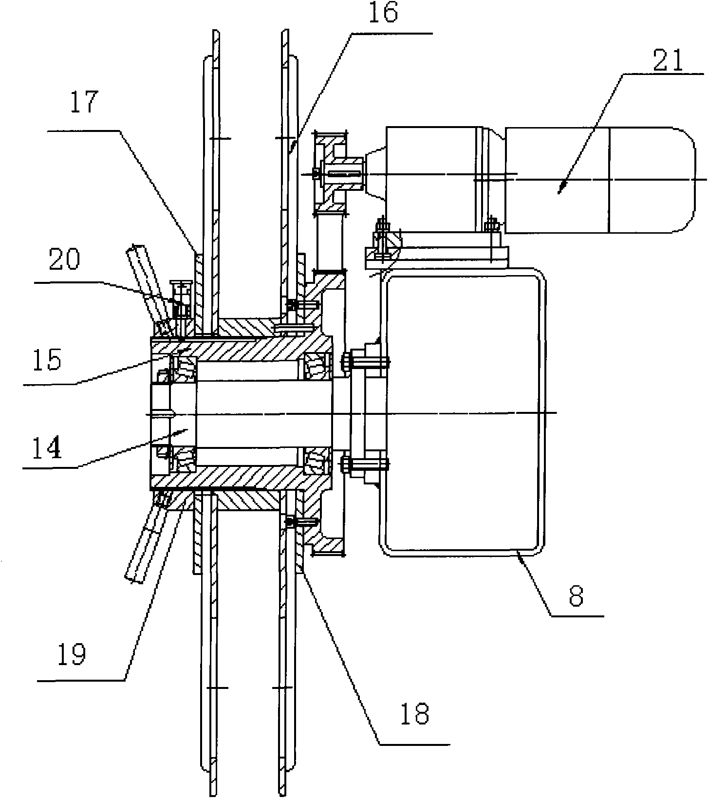 Six-reel steel band armouring machine