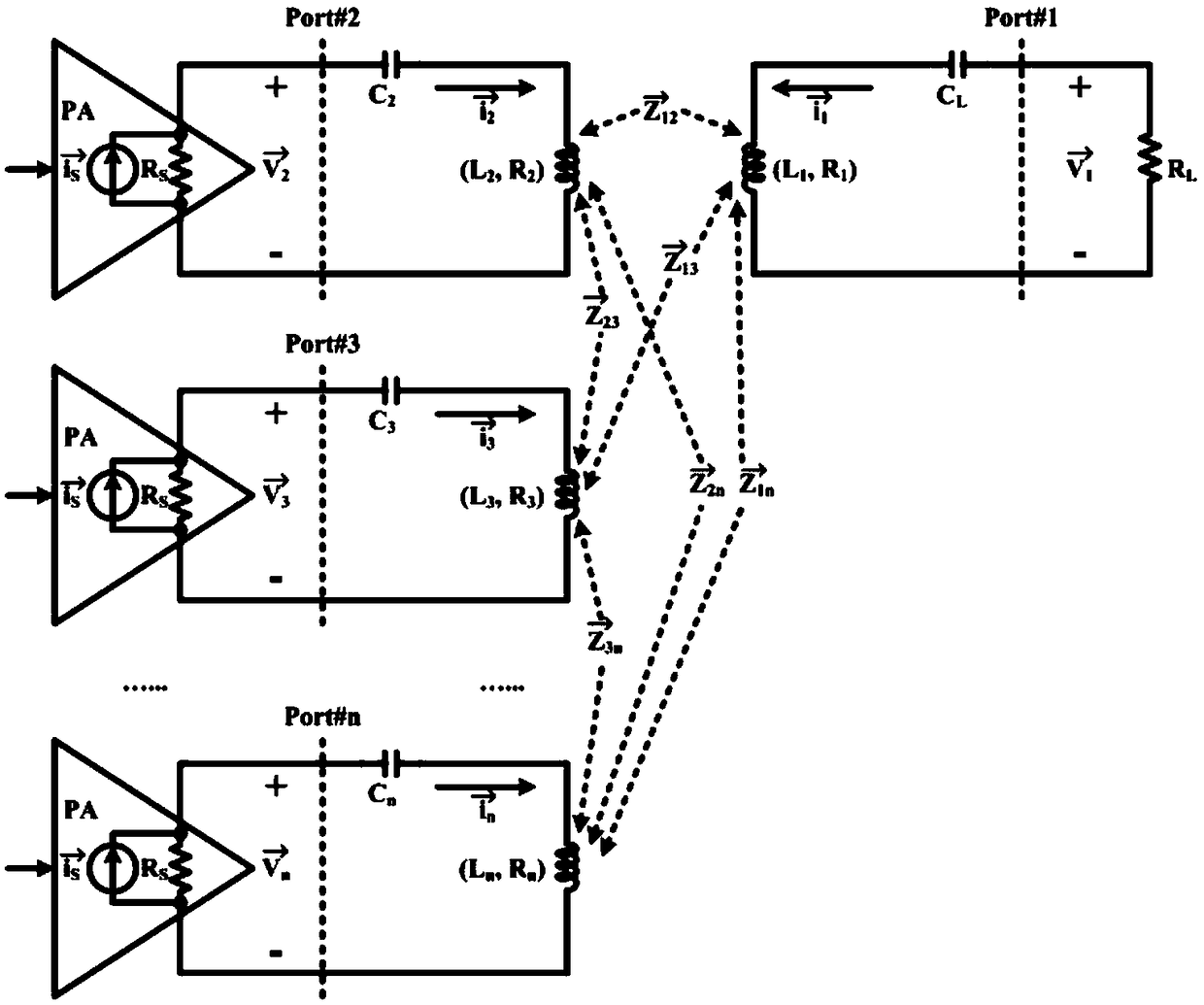 Method and device for improving weak coupling wireless electric energy transmission gain