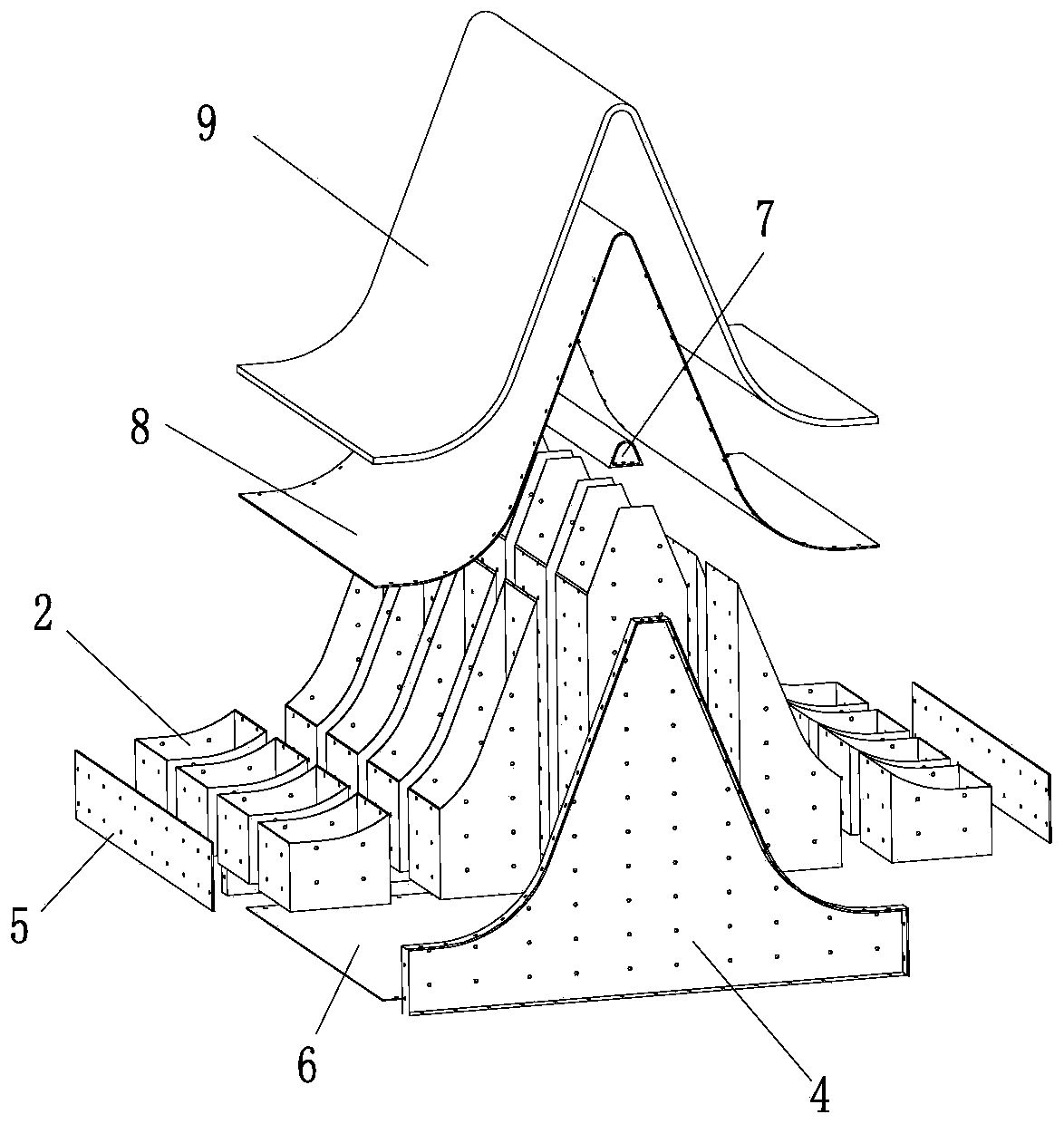 Modular forming method of deflector