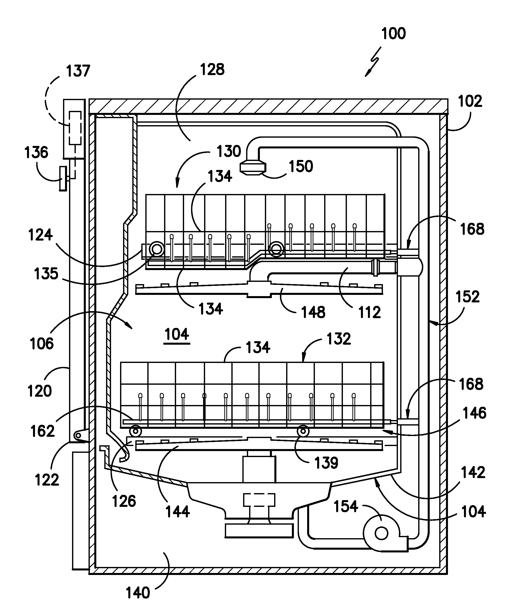 Spray tines for a dishwasher rack