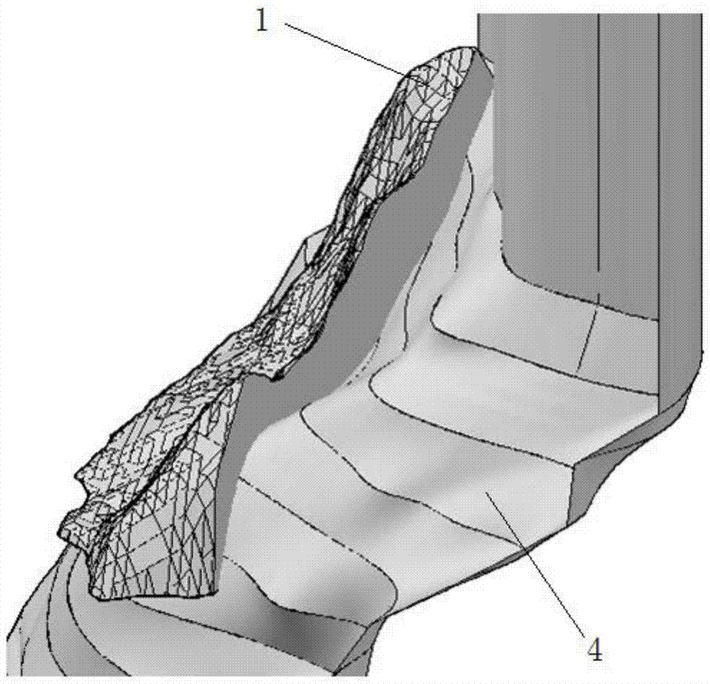 Determination method for different geological interface calculation parameters of sliding blocks of arch dam abutment