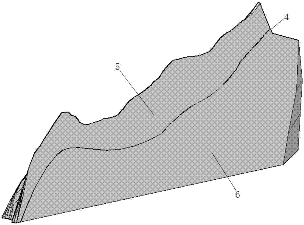 Determination method for different geological interface calculation parameters of sliding blocks of arch dam abutment