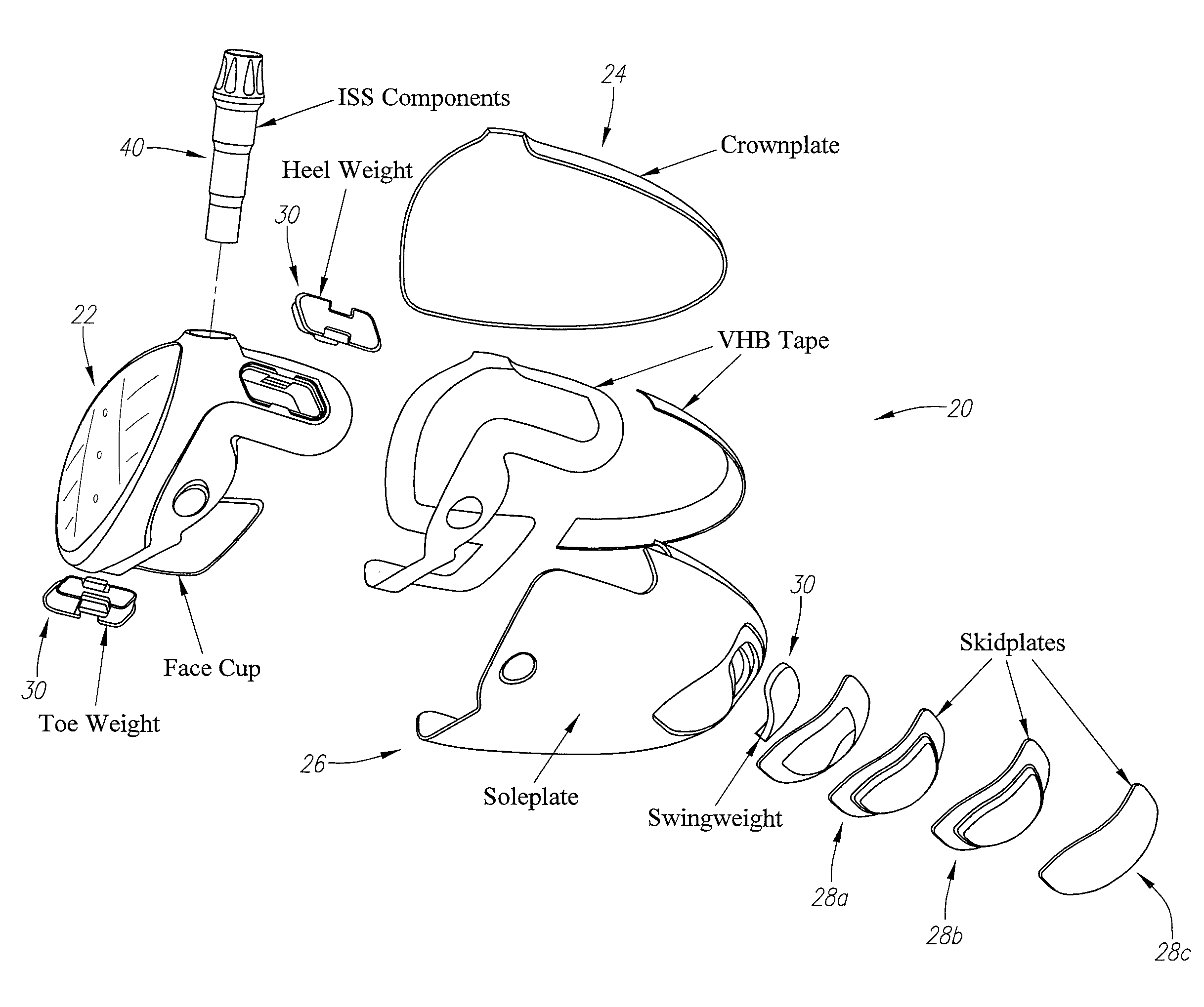 Golf club head with adjustable weighting, customizable face-angle, and variable bulge and roll face