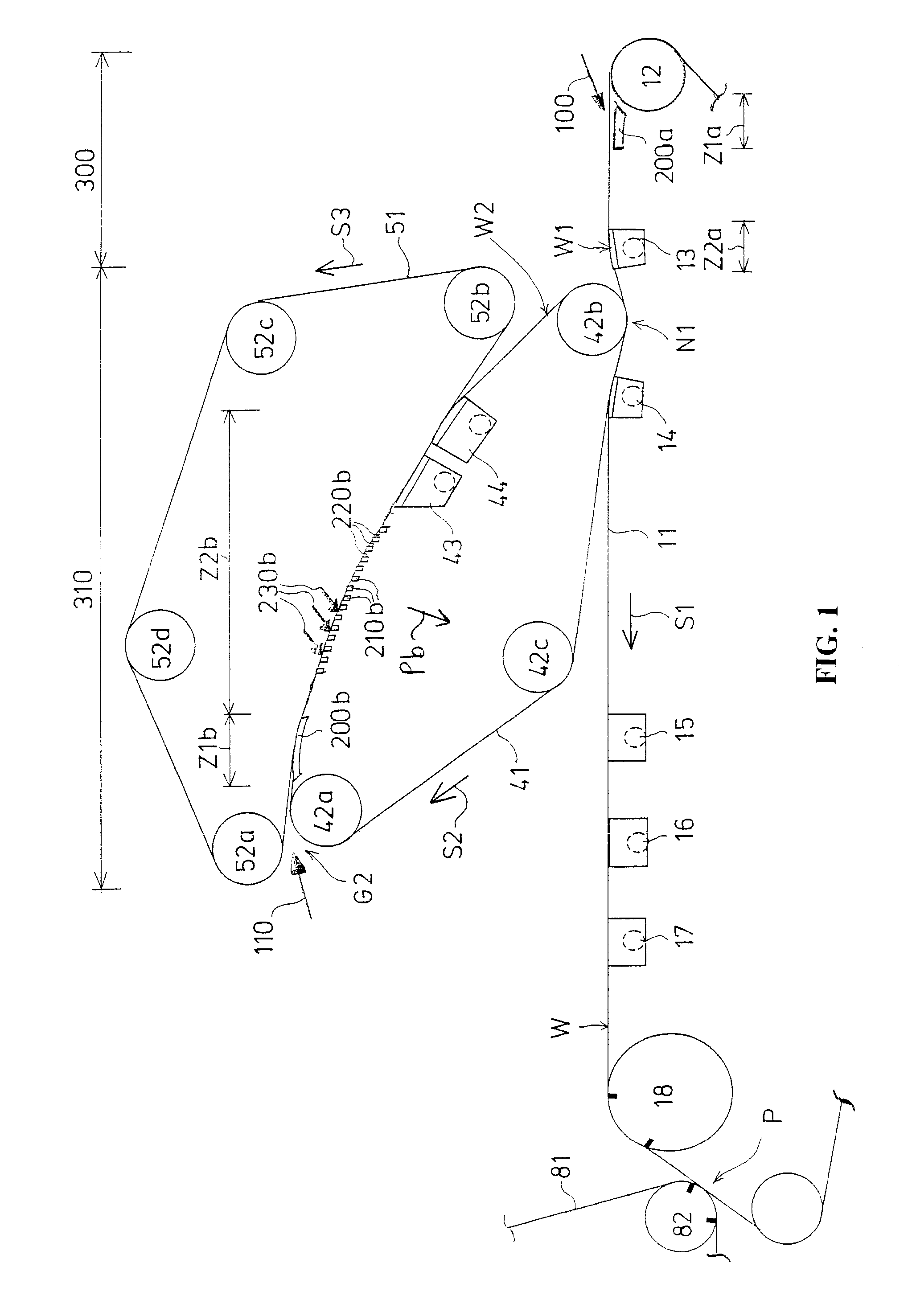 Multi-layer web formation section