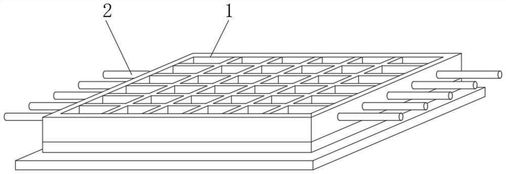 Novel automatic overflowing type repairing ribbed filling block floor slab