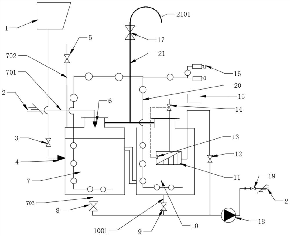 Ship domestic sewage treatment device