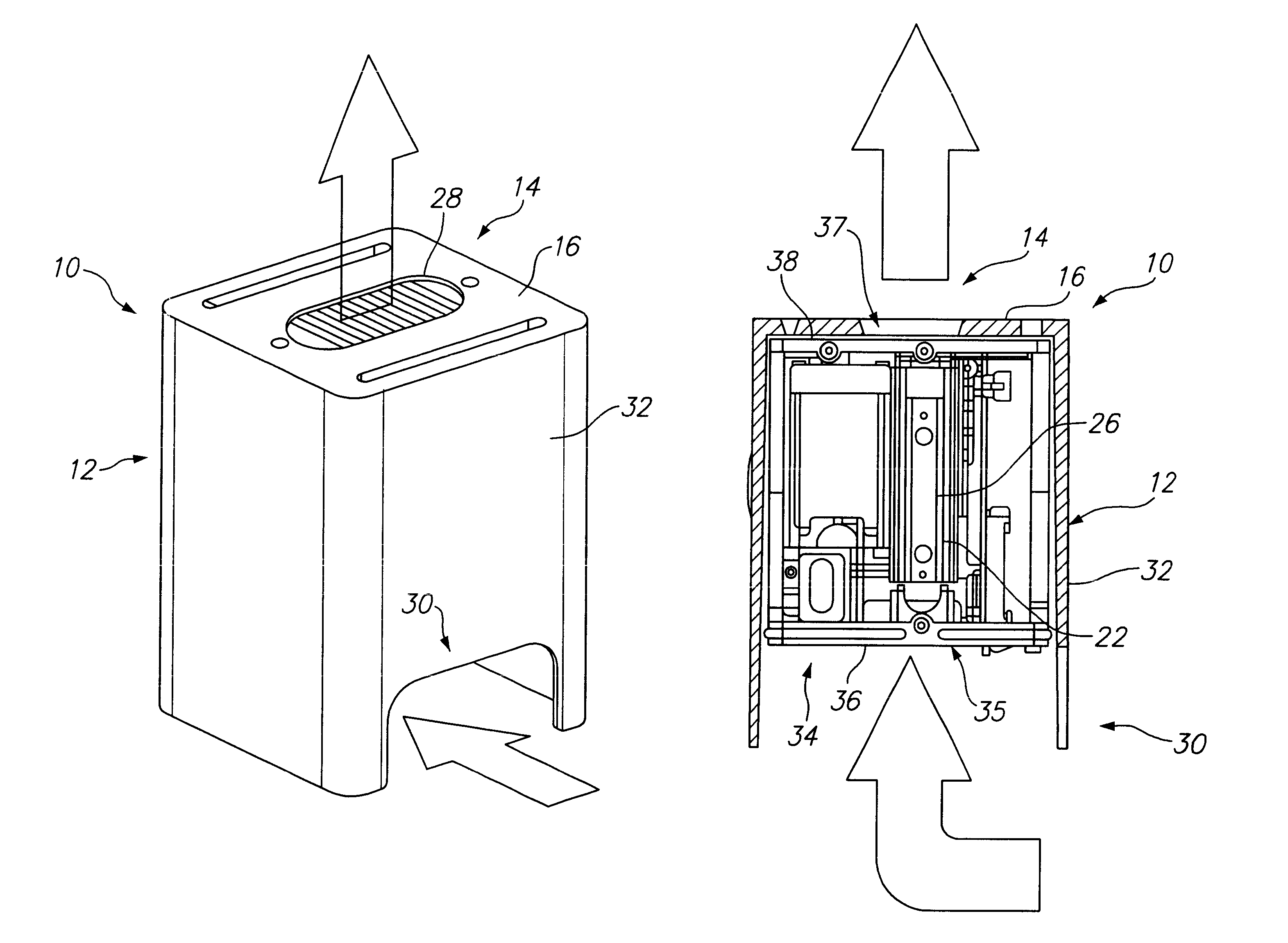 Thermal chimney for a computer