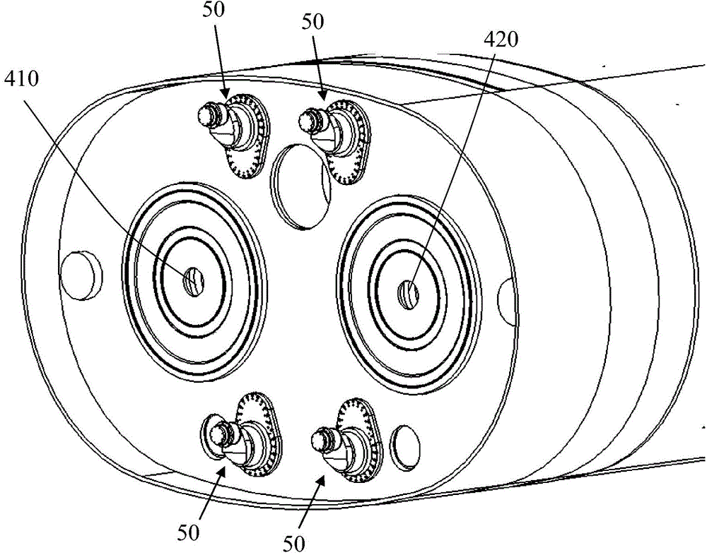 Rectangular shield cutter head device and synchronous control method thereof