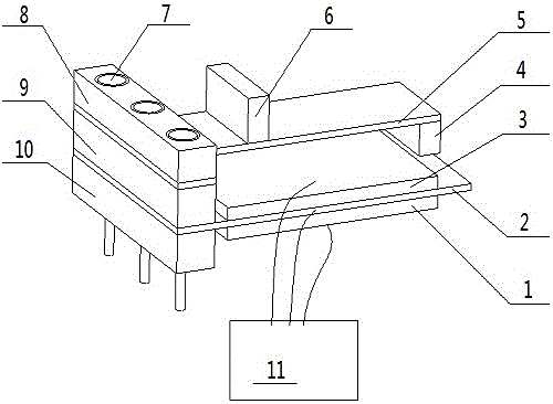 Cantilever lever piezoelectric generating component