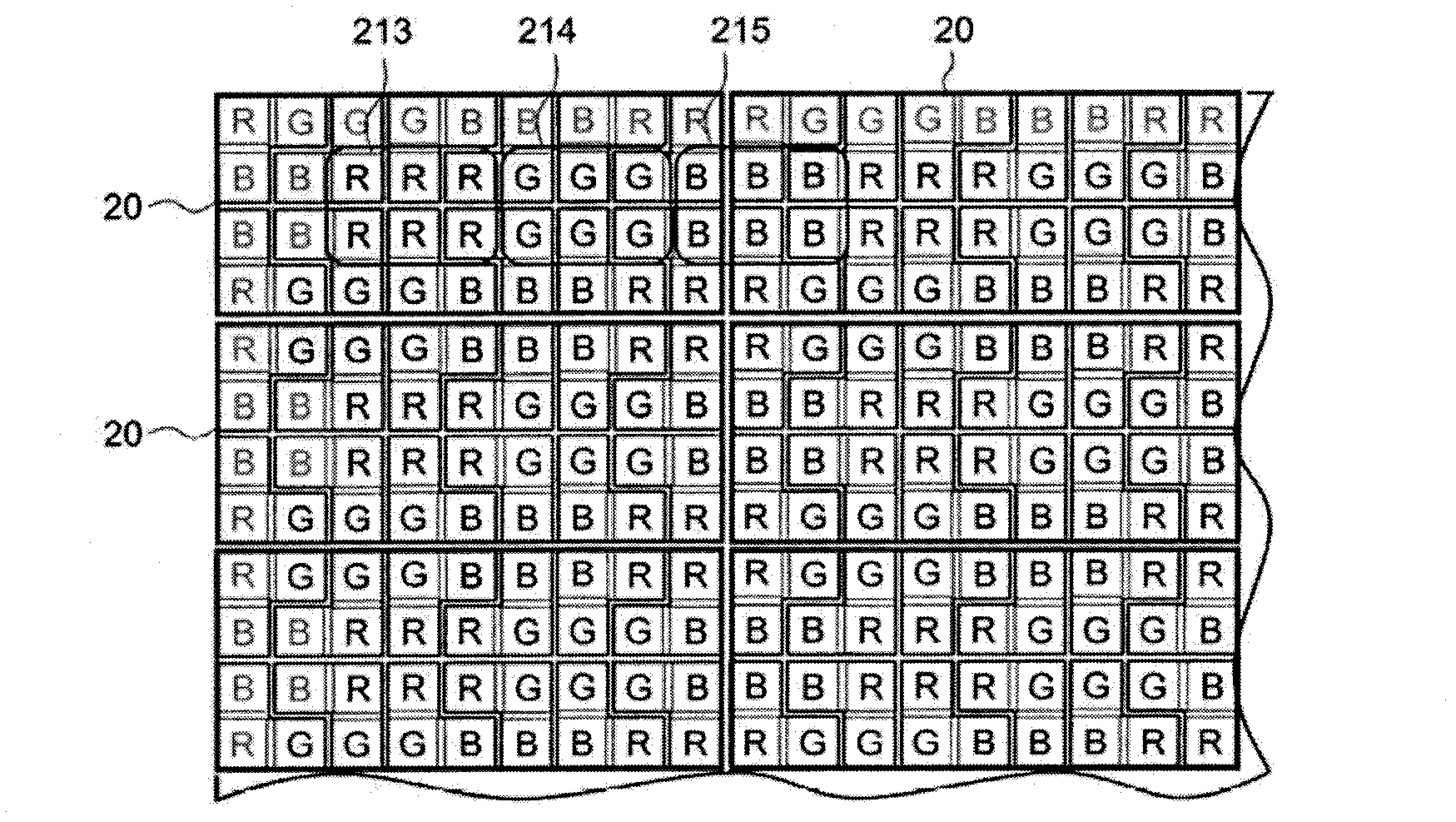 Color filter of top luminescent type organic electroluminescent display