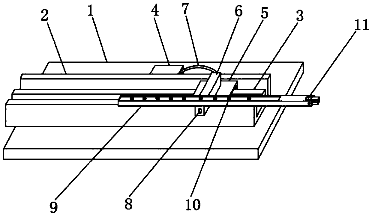 A clamping device for easy replacement of clamps for luggage production