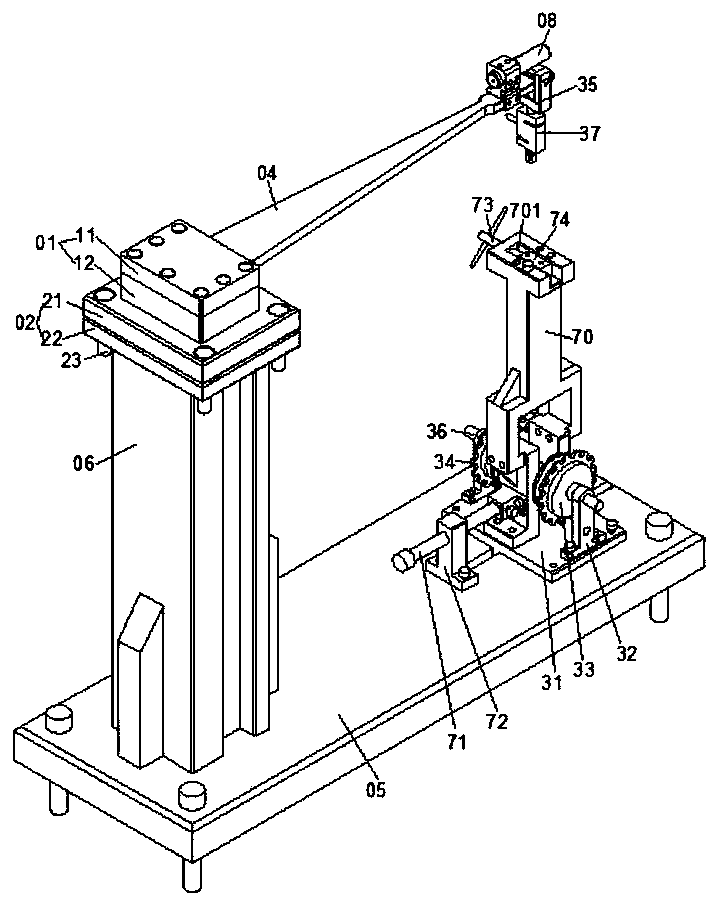 Stress measuring device based on deflection method