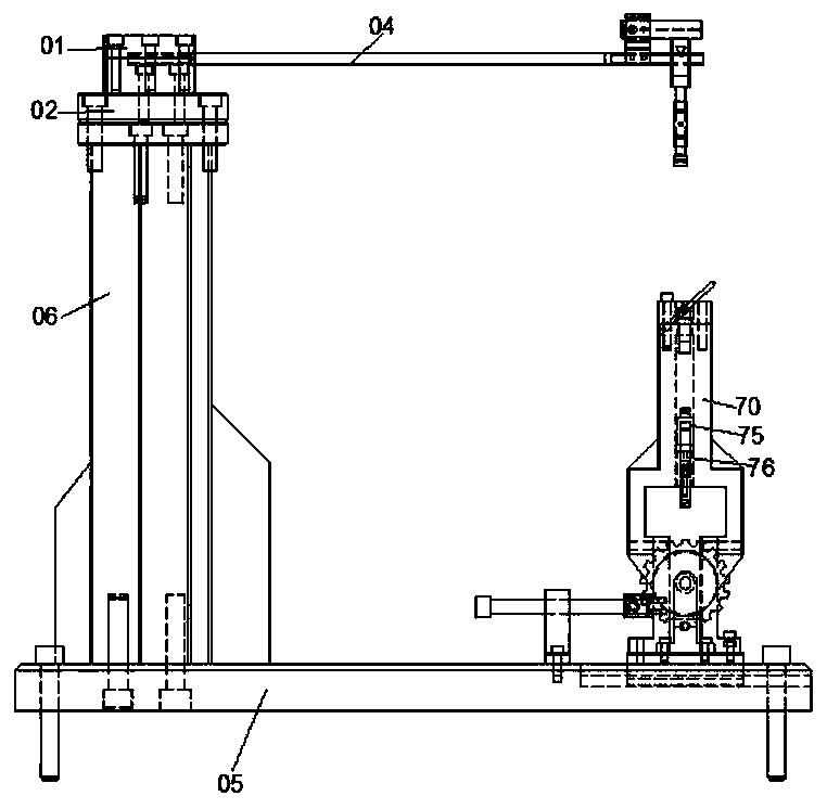 Stress measuring device based on deflection method