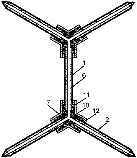 A multi-branch heat pipe based on secondary sintering molding and its preparation method