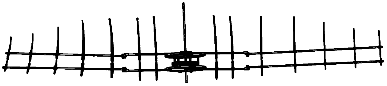 Chord length adaptive stretching and contracting type flapping wing suitable for active torsion flapping mechanism and flapping wing machine