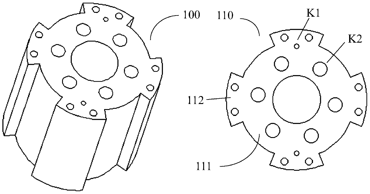 High-efficiency permanent magnet motor with low leakage flux flexible rotor