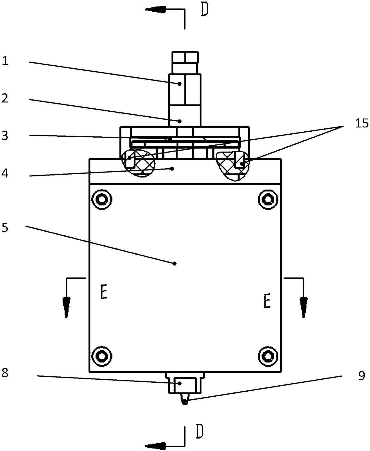 Electrofluid spray nozzle device for melt electrospinning