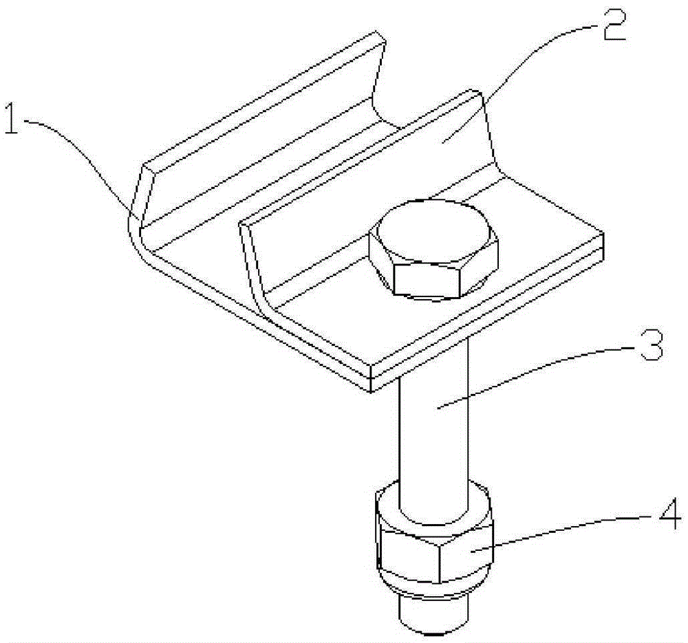 Trapezoidal part fixing device