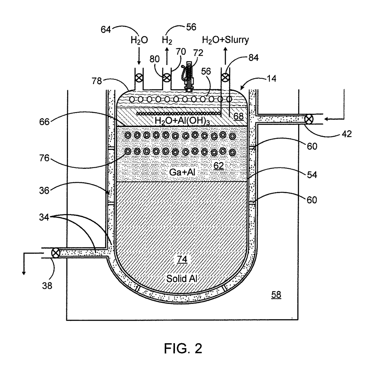 Selectively locatable power generation system employing a water splitting process