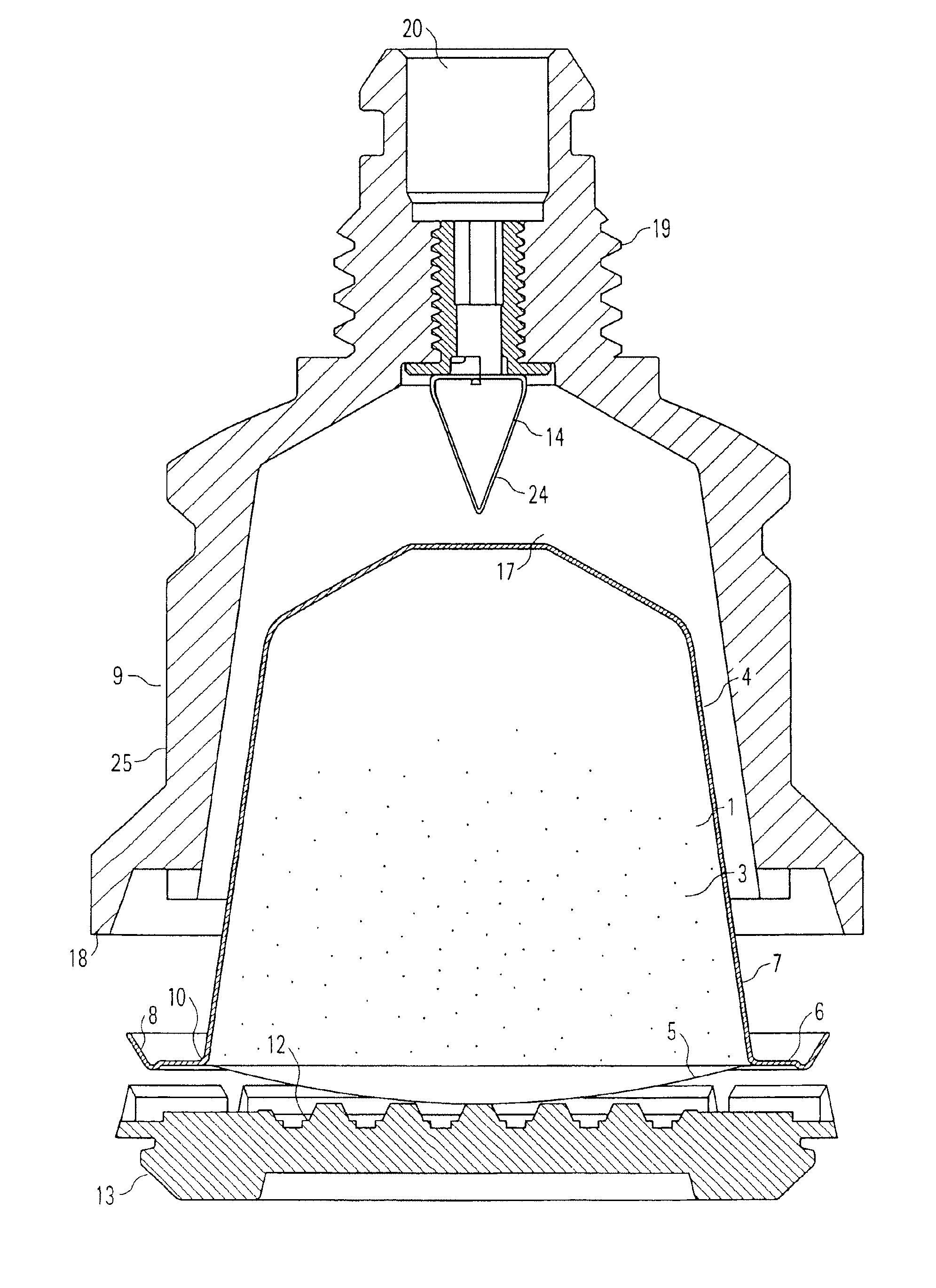 Capsule with biasing sealing member