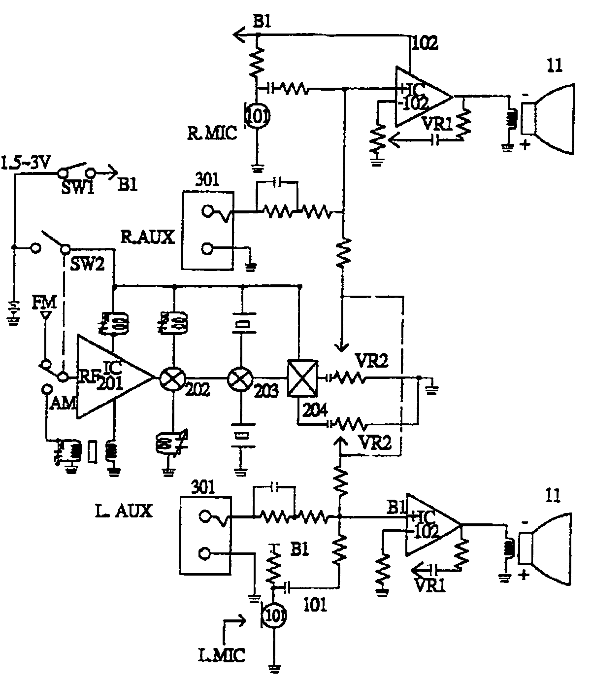 3-in-1 anti-noise radio sound-collection device