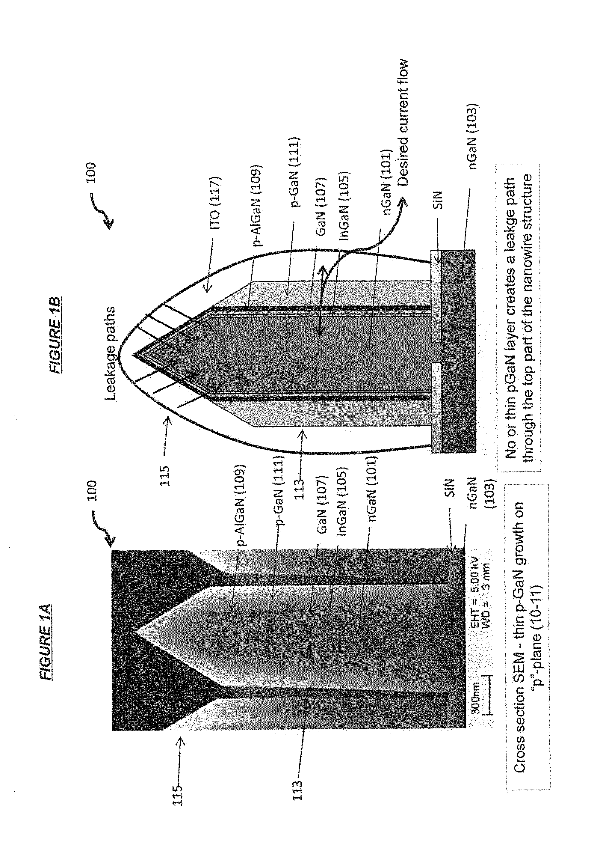 Nanowire Sized Opto-Electronic Structure and Method for Modifying Selected Portions of Same