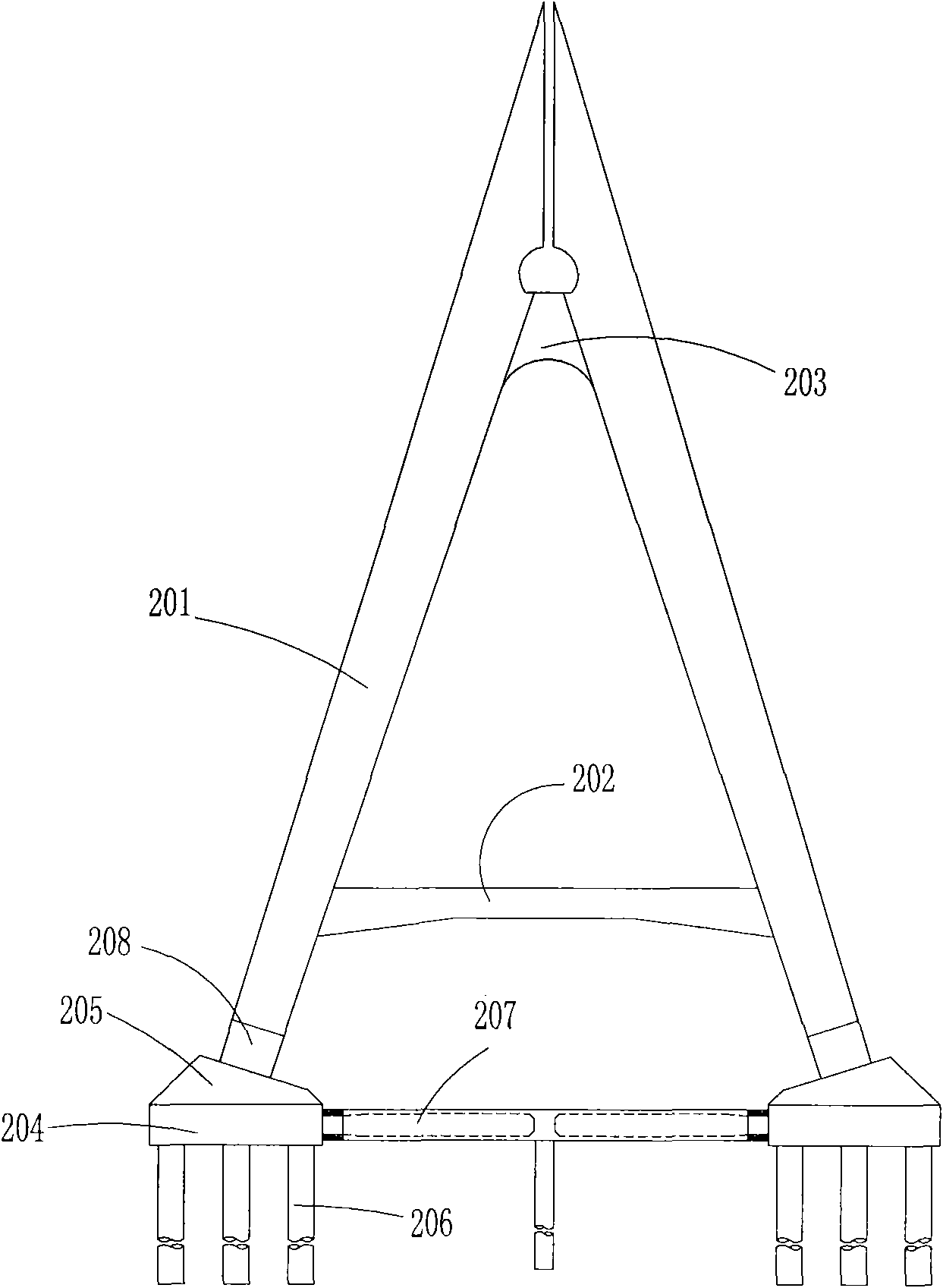 Construction method of single main cable inclined-suspender earth anchored suspension bridge