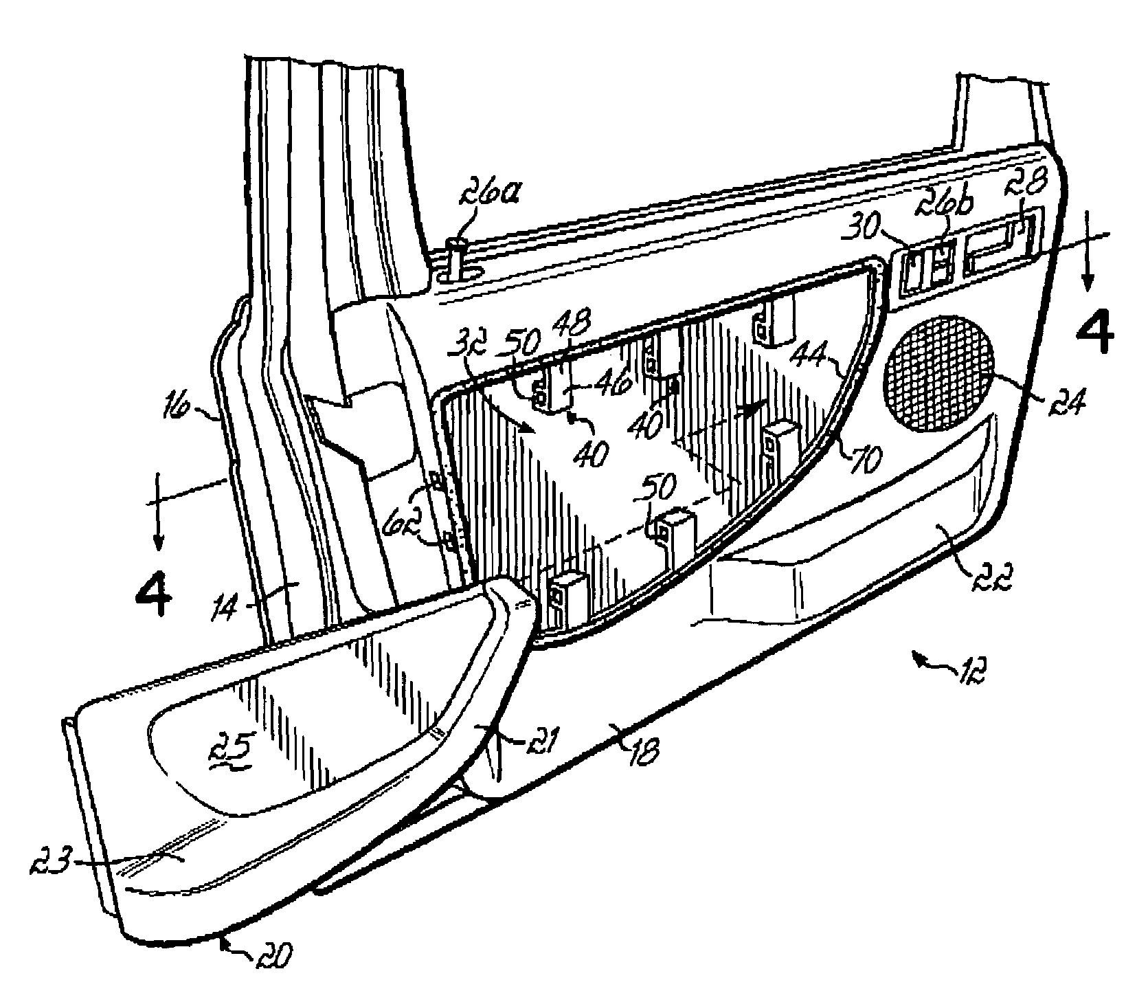 Automotive door trim assembly with removable access panel