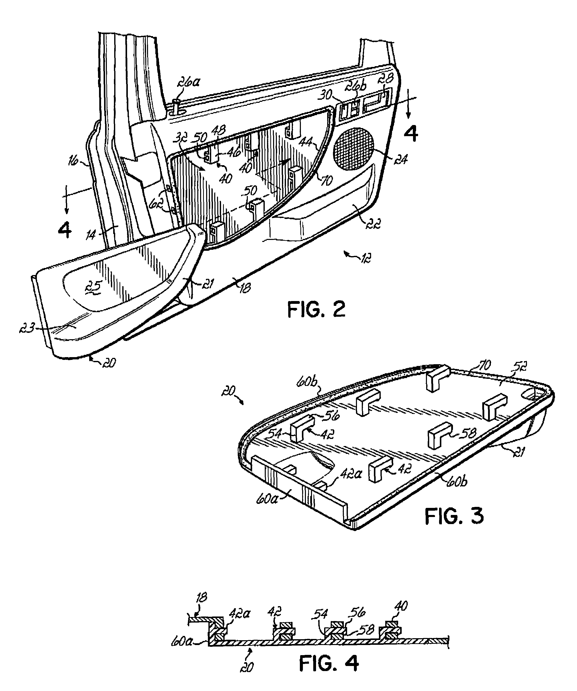 Automotive door trim assembly with removable access panel