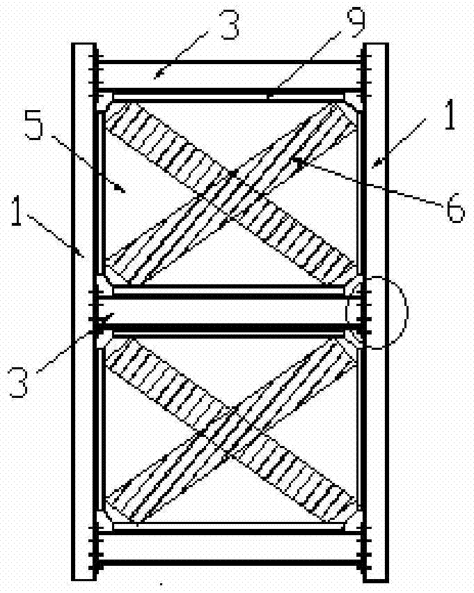 A kind of anti-lateral force system and bearing capacity calculation method of multi-layer and high-rise steel structure