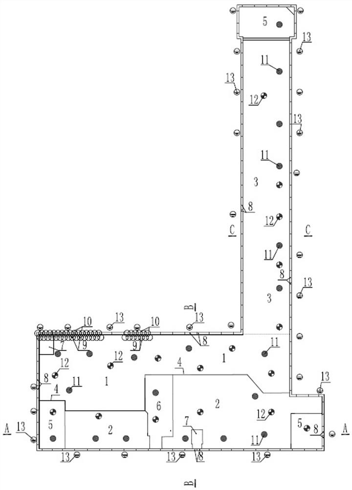 Dewatering treatment method for steeply inclined strip-shaped interbed composite stratum foundation pit