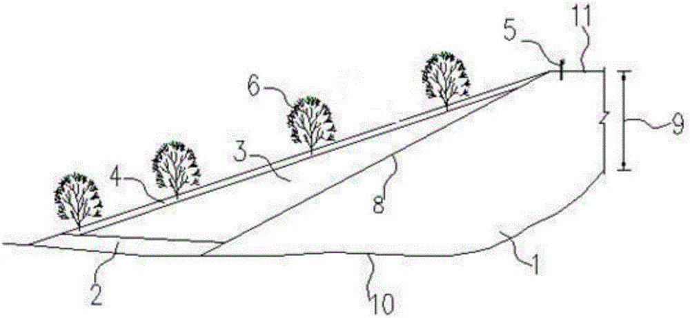 Fill roadbed structure and construction method thereof