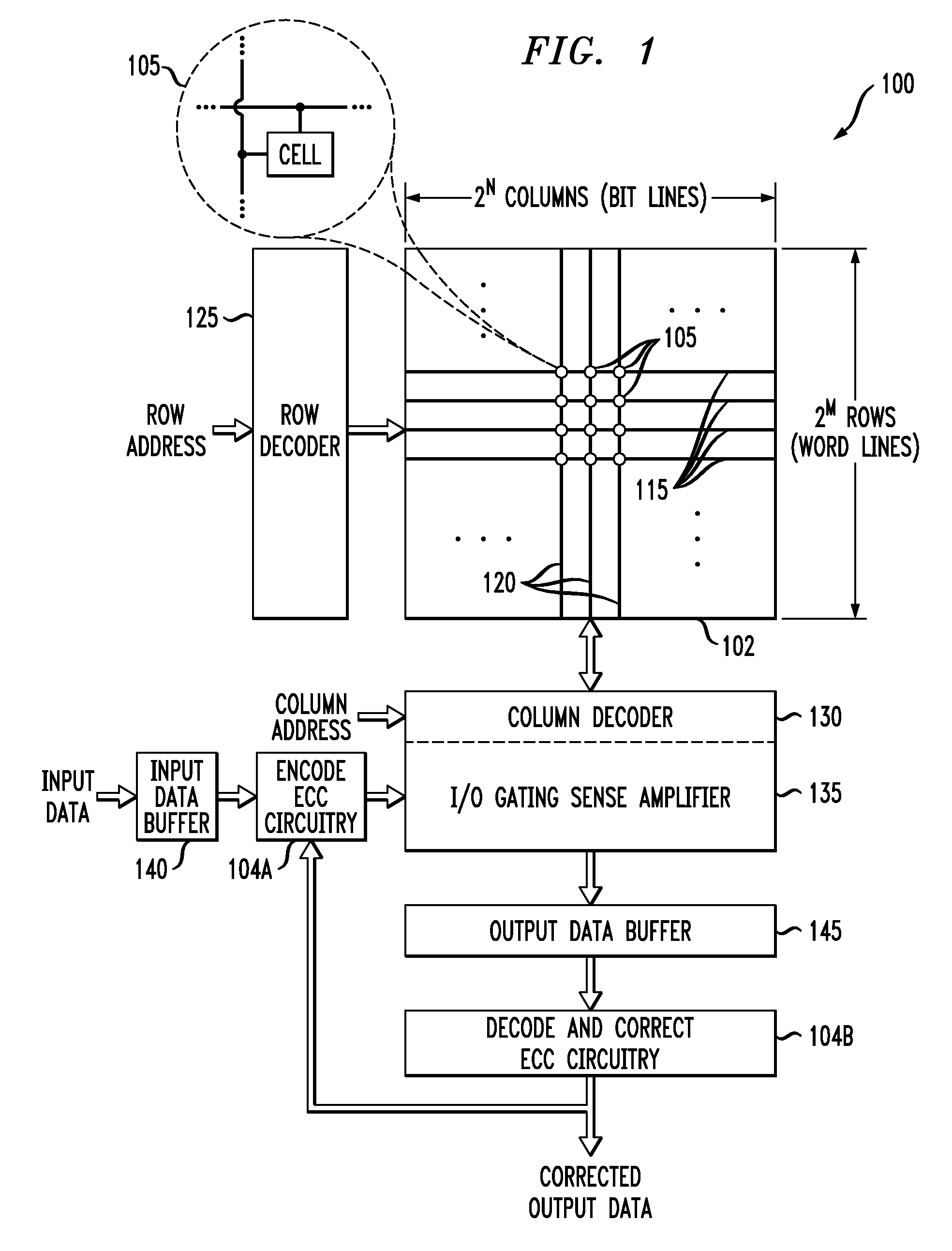 Memory device with error correction capability and preemptive partial word write operation