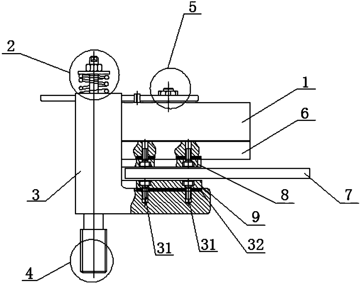 A sliding floating caliper braking mechanism