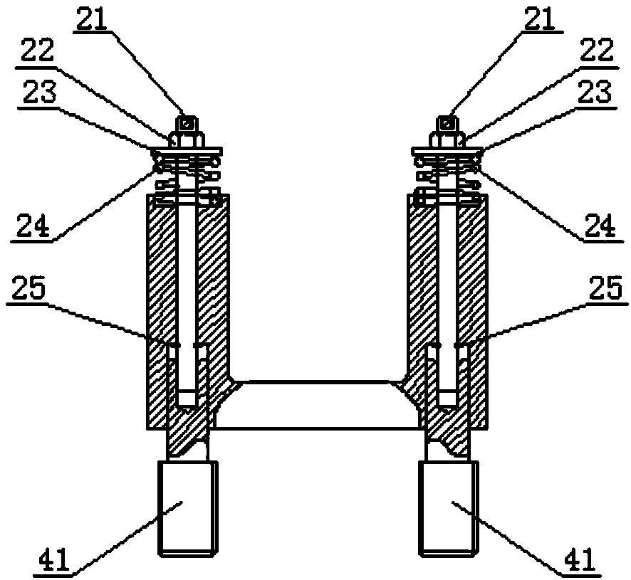 A sliding floating caliper braking mechanism