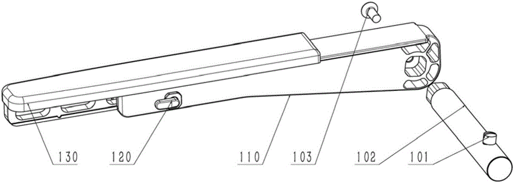 Length-adjustable storable seat armrest