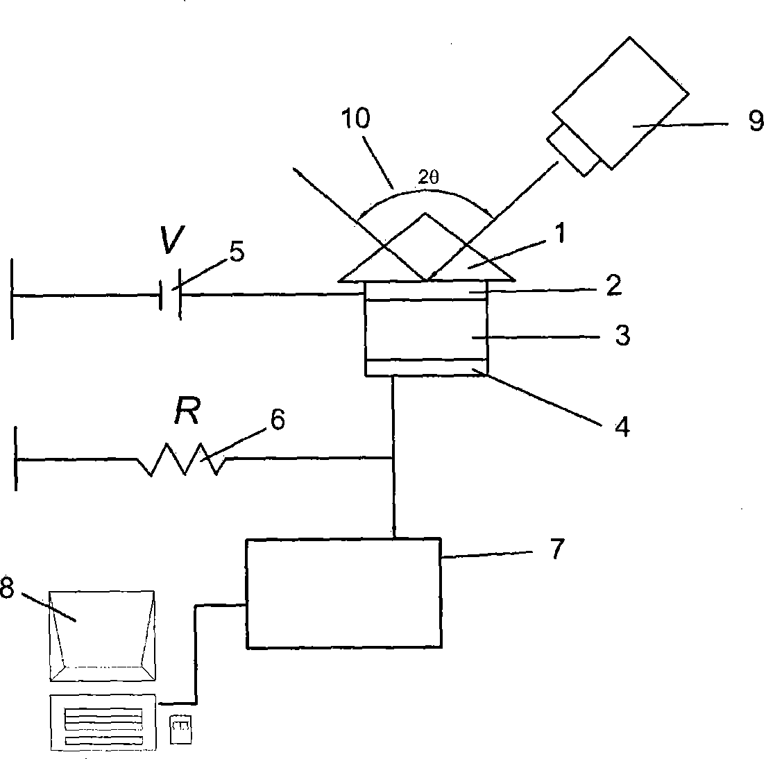 Method for measuring carrier mobility of organic semiconductor by using evanescent wave as excitation source