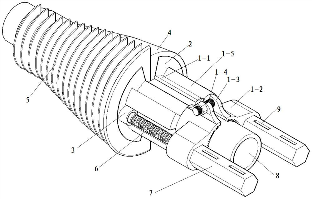 Energy-saving type tunnel advanced small pipe fast-assembly grout stopping structure