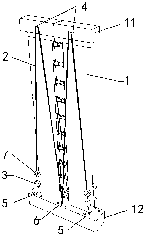 Hoisting structure and hoisting method for prefabricated panel with high height-thickness ratio