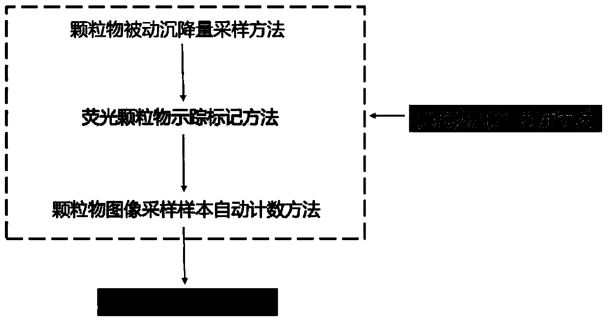 Method for testing passive sedimentation concentration of particulate matters of human body