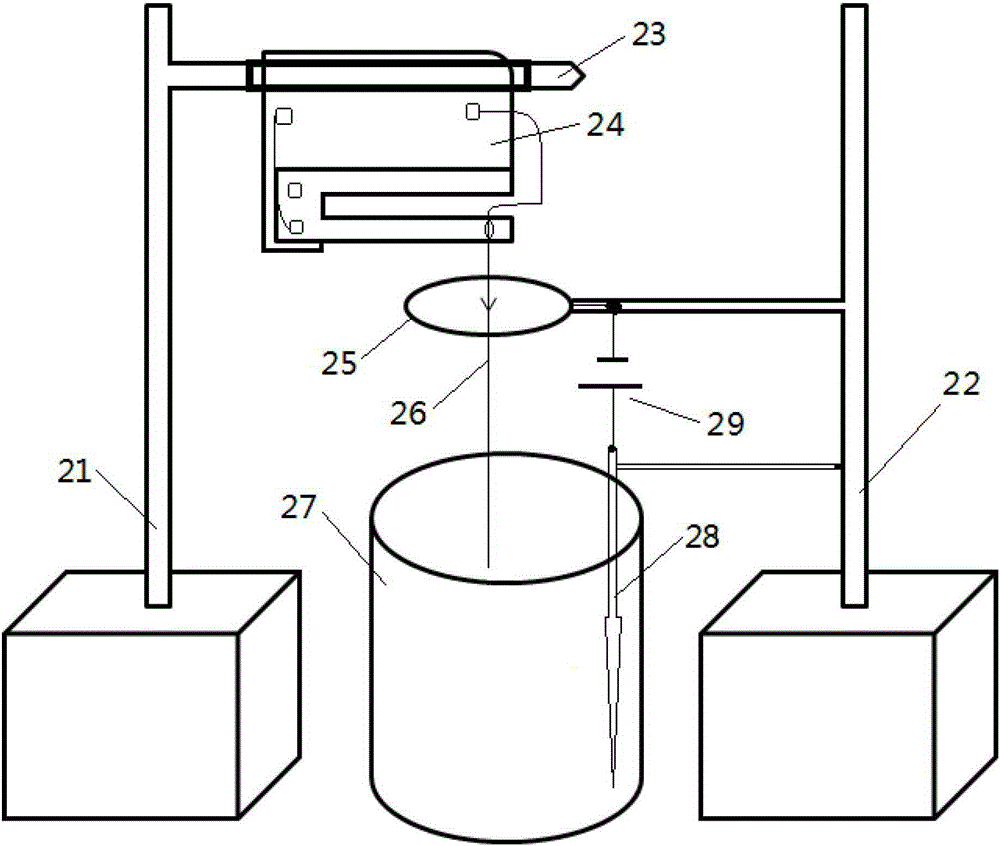 Atomic force sensor manufacturing method and sensor and its measuring device and method