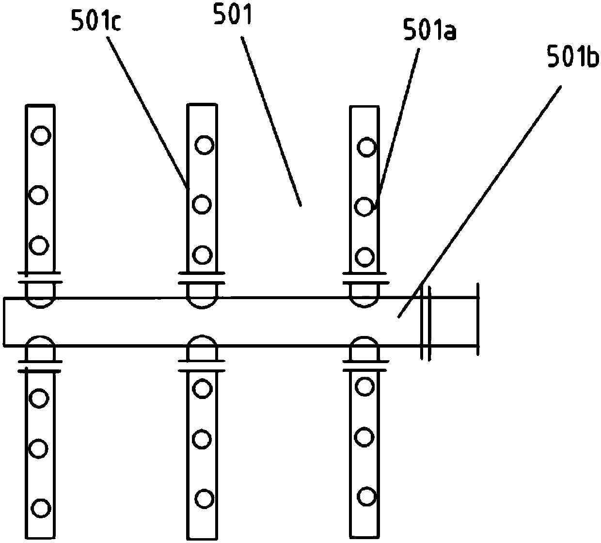 Combined tower-type waste gas treatment device