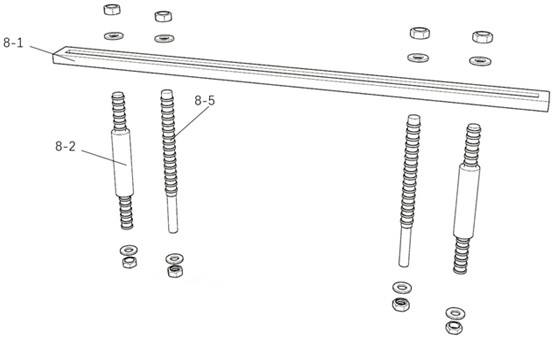 Crack-containing rock material preparation test device and use method