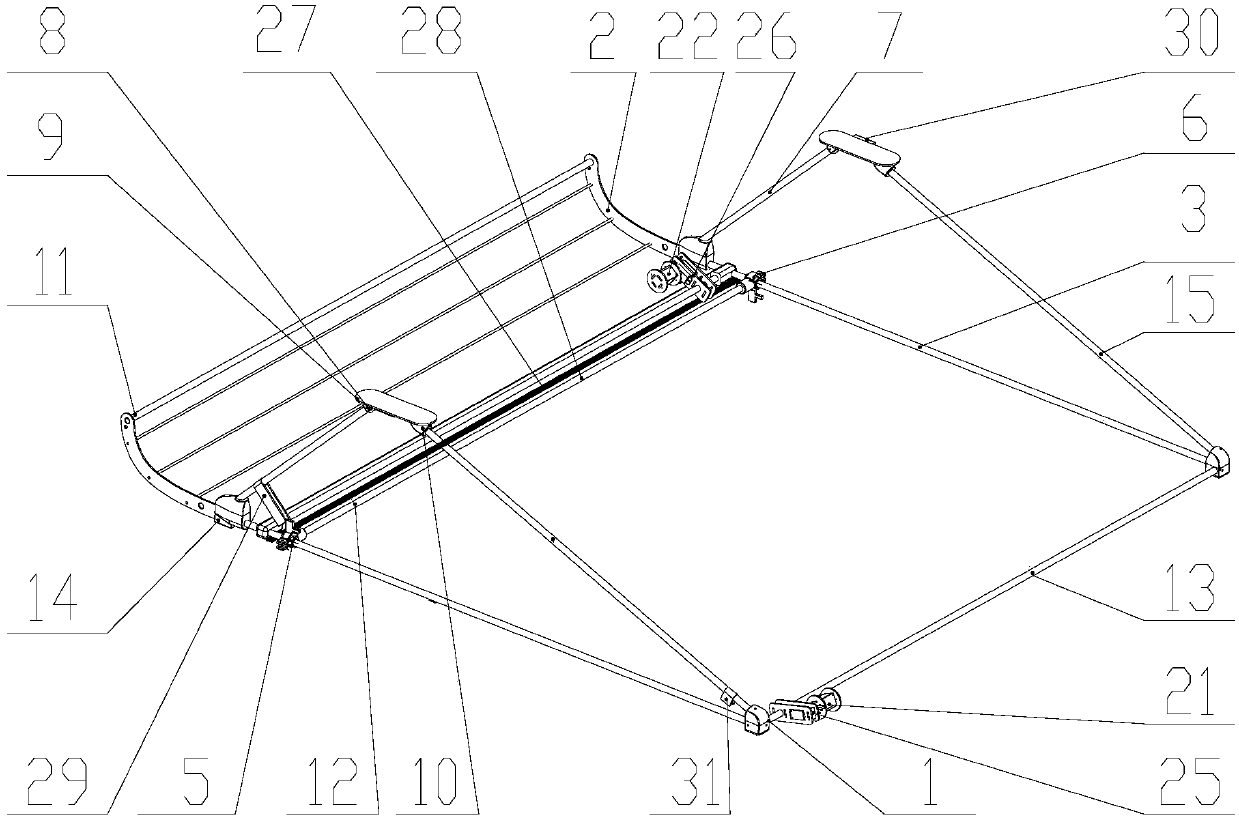 Field crop canopy landing device and method suitable for fixed-wing unmanned aerial vehicles