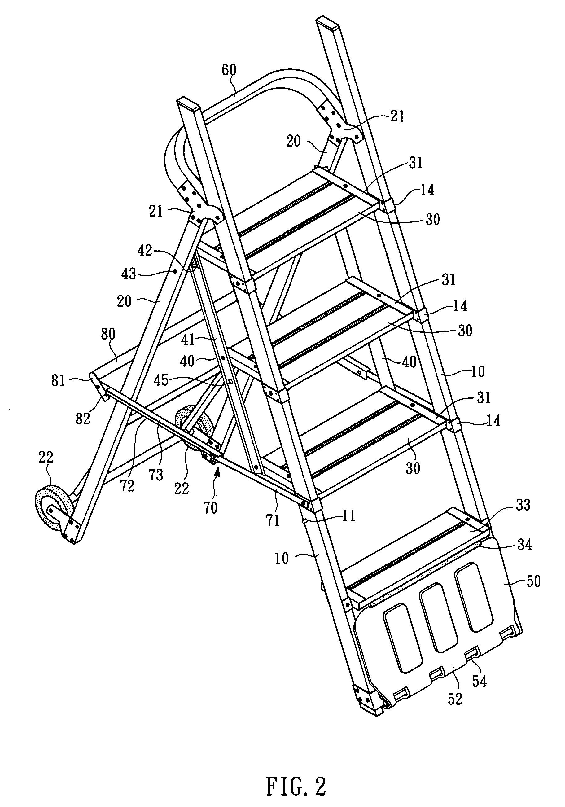 Combination hand truck ladder