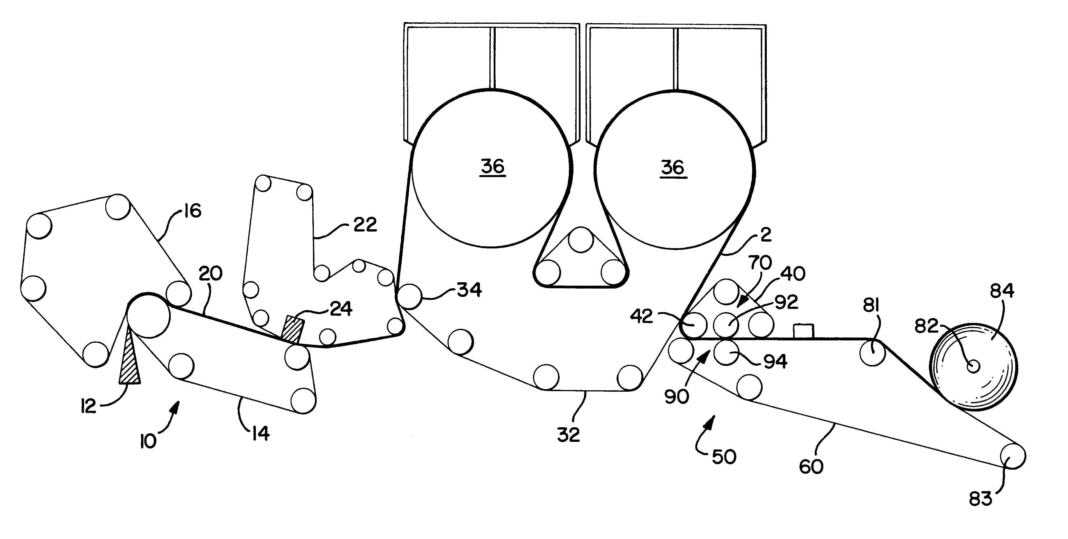 Method of calendering a sheet material web carried by a fabric