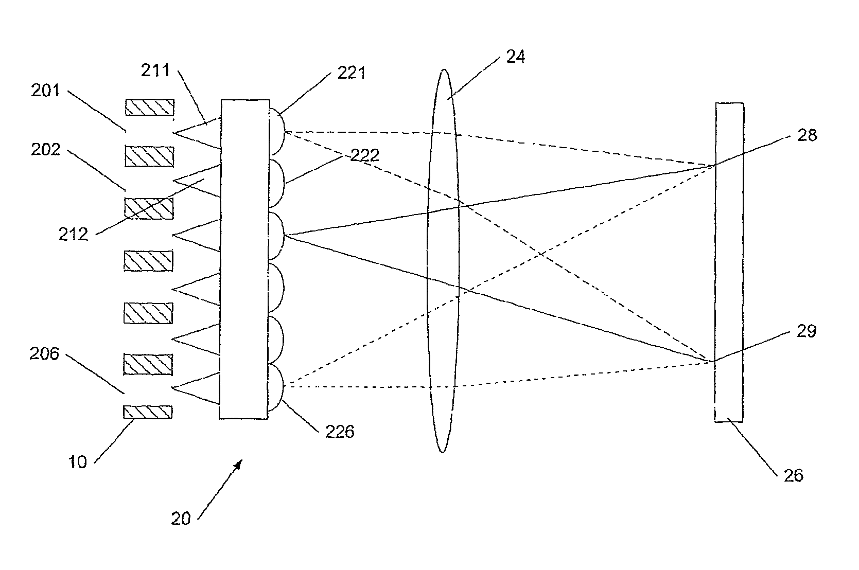 Blue laser pumped green light source for displays